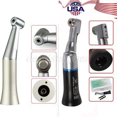 Dental Slow Low Speed Contra Angle Handpiece Fit NSK Latch Black/Push Button