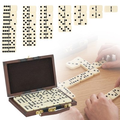 Doppel 6 Domino Set mit Aufbewahrungsbox 28 Steine Klassisches Domino Spiel