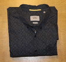 Herren Langarmhemd Camel active Gr. 2XL modern fit, dunkel gemustert – gebraucht