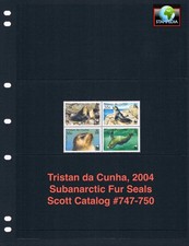 $6.00 Scott Value - 2004 TRISTAN DA CUNHA Fur Seals South Atlantic CV MNH NH UMM