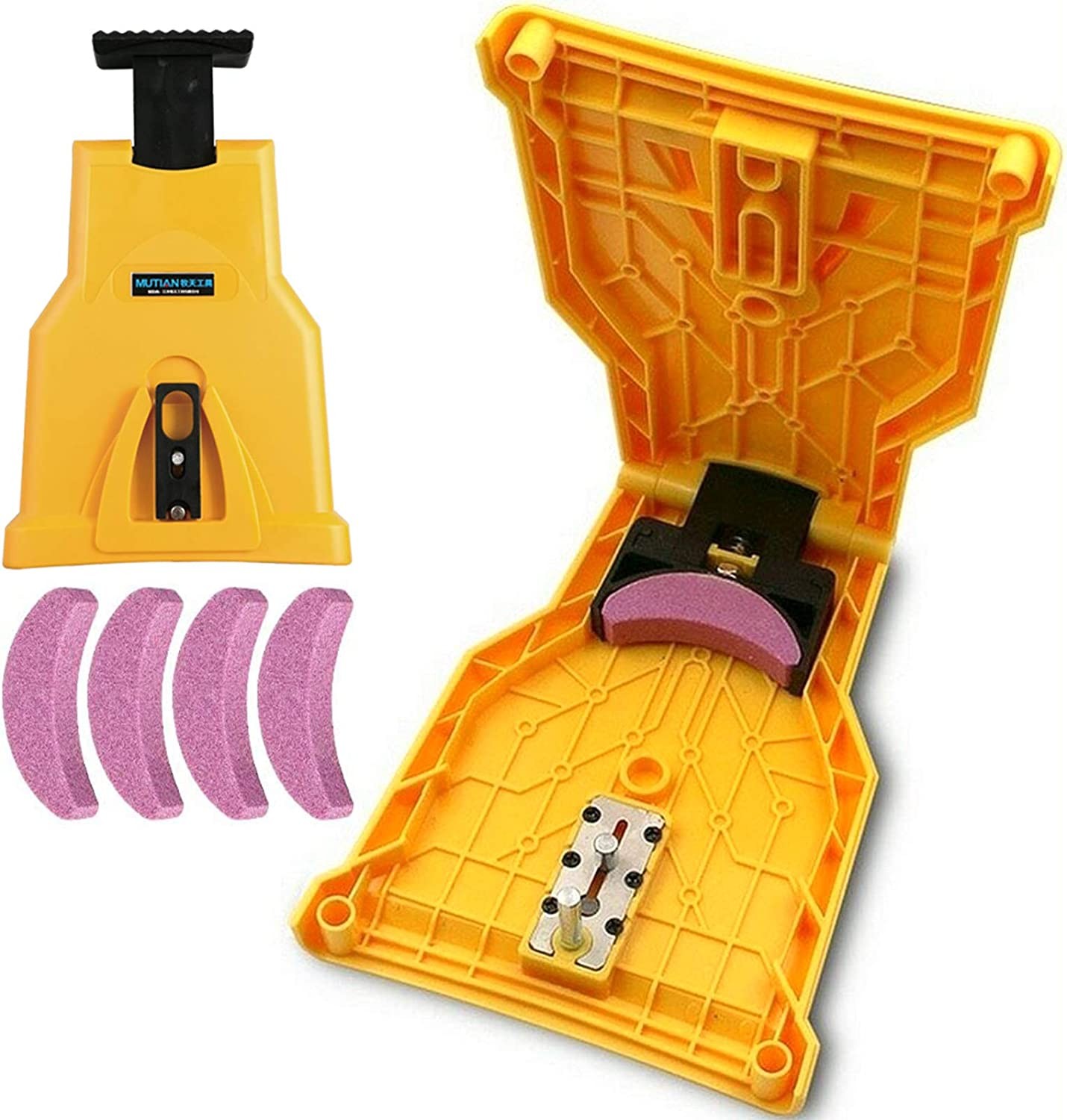 Chainsaw Teeth Sharpener Self Bar Mount Chain Grinder Sharpening System Tools UK