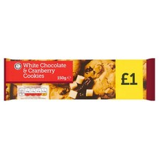 Euro Shopper White Chocolate and Cranberry Cookies 11 x 150g