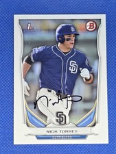 NICK TORRES Autograph Baseball card auto SAN DIEGO PADRES