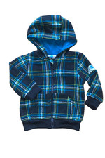 Topolino Fleecejacke Hoodie Strickjacke Babybekleidung Gr. 80 kariert