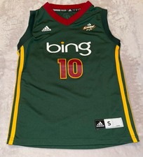 Vintage Adidas WNBA Seattle Storm Sz S 7-8 Youth Sue Bird #10 Basketball Jersey