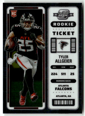 2022 Panini Contenders Optic NFL No. 95 Tyler Allgeier Rookie