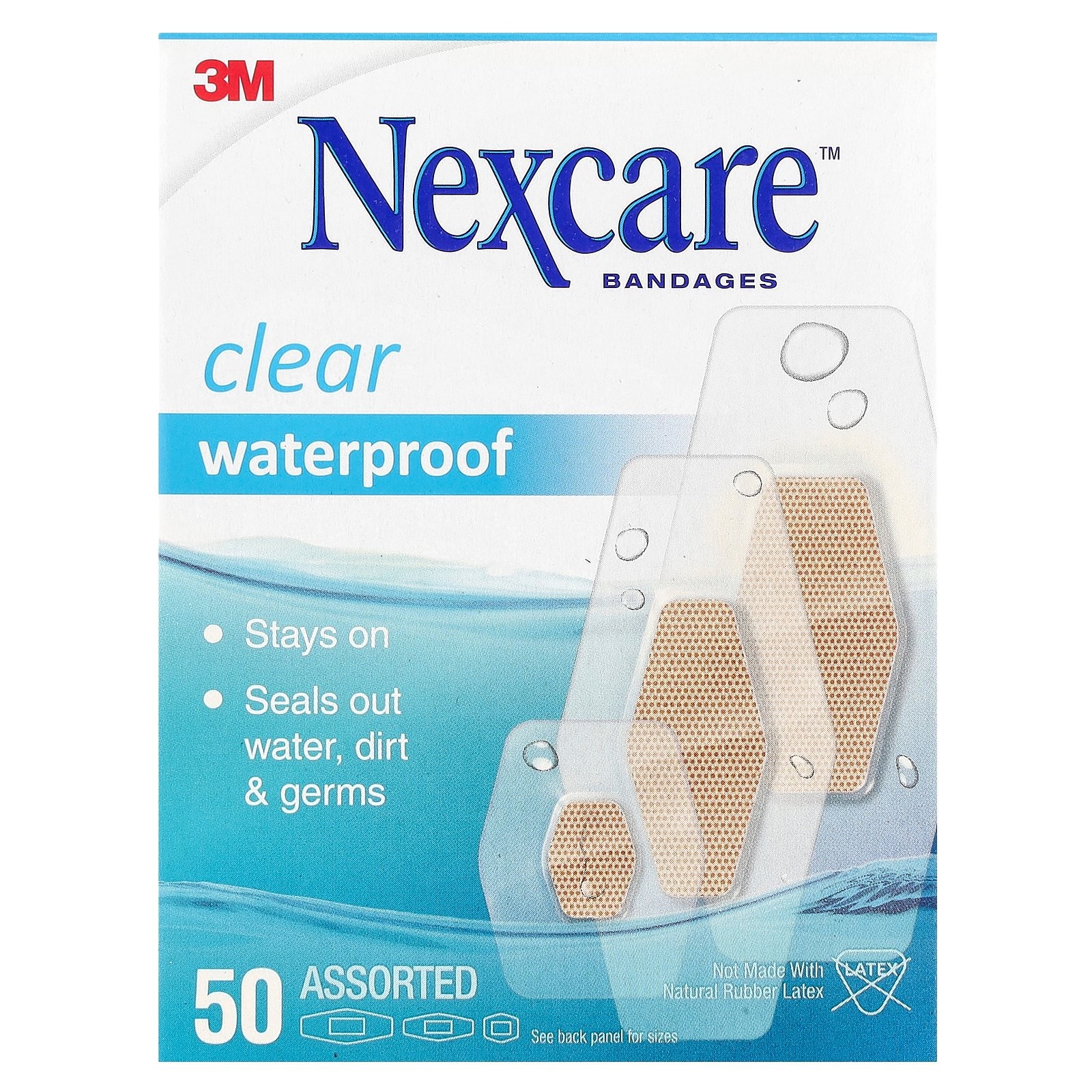 Прозрачные водонепроницаемые бинты, 50 различных размеров