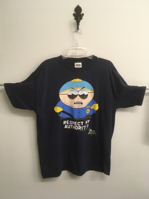 Vintage 1998 South Park Cartman Respect My Authority Comedy Central T Shirt XL 
