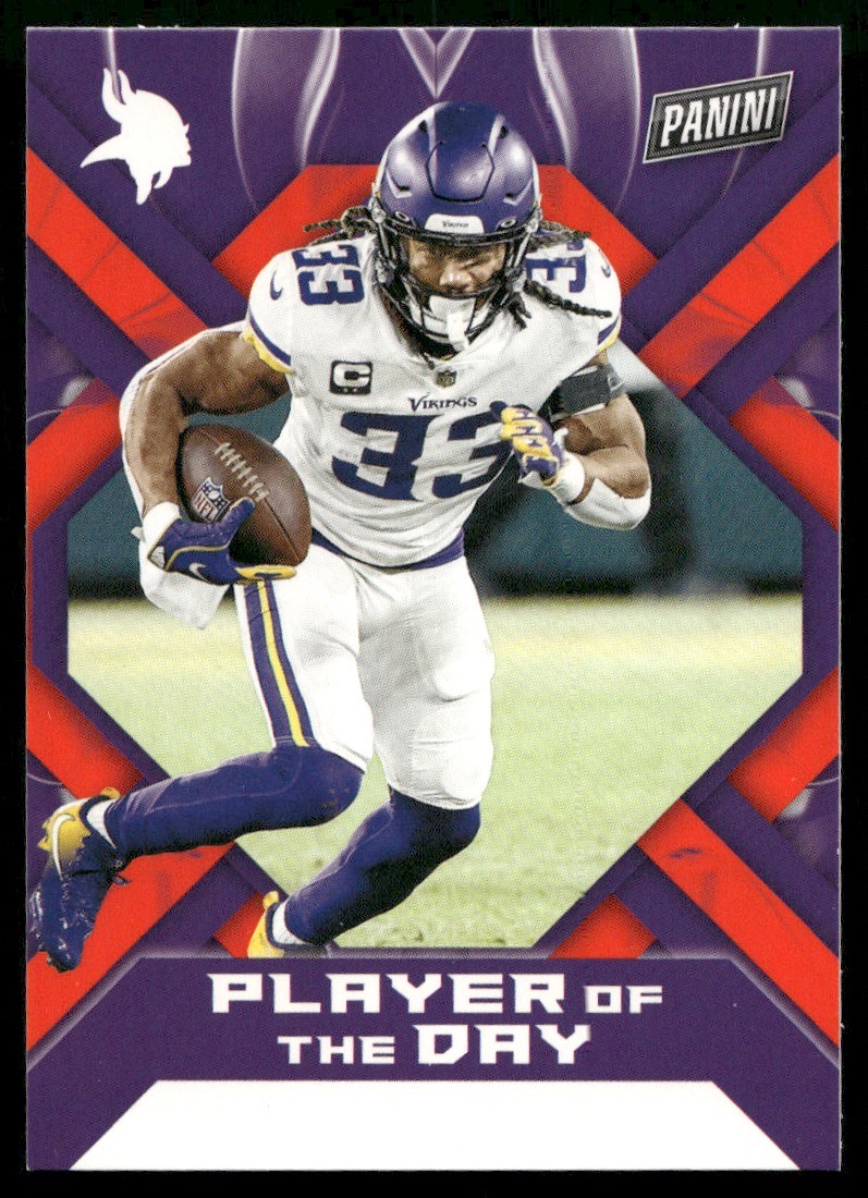 2022 Panini NFL Player of the Day Dalvin Cook No Name Error Card Minnesota Vikings
