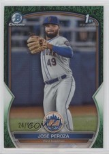2023 Bowman Chrome Prospects Green Grass Refractor 24/99 Jose Peroza José 0wc9