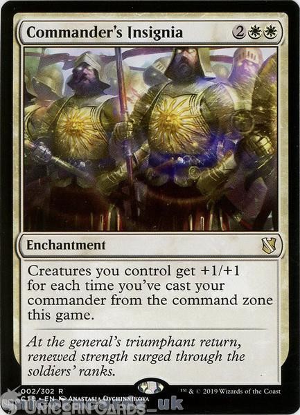 Commander's Insignia :: Commander 2019 :: C19-EN-002 Rare Mint MTG Card