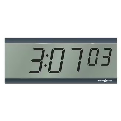 Pyramid S9d3l6gbbb 11-1/4'' Digital Wireless Synchronized Lcd Clock, Black