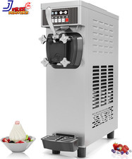 Commercial Soft Serve Ice Cream Machine 21.2 QT/H Yield 1500W Single-Flavor Coun