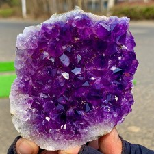 260G Ametista Naturale Geode Quarzo Grappolo Cristallo Esemplare Guarigione