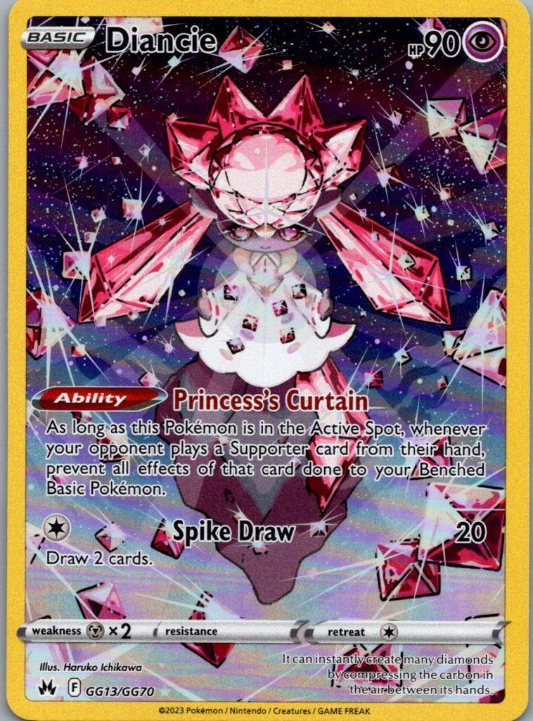 Diancie GG13/GG70 Holo Crown Zenith Galarian Gallery Pokemon NM