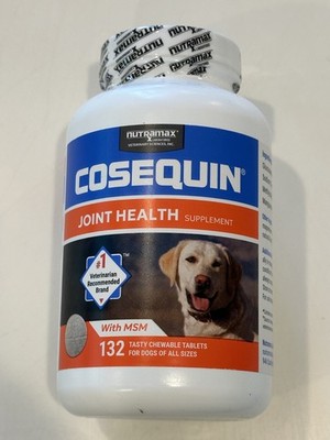 NUTRAMAX COSEQUIN JOINT HEALTH SUPPLEMENT FOR DOGS GLUCOSAMINE 132 TABLETS