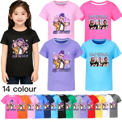 Boys Girls 67 Meme Kpop Music Hunters T-Shirt Kids Funny Six Seven Casual Tops