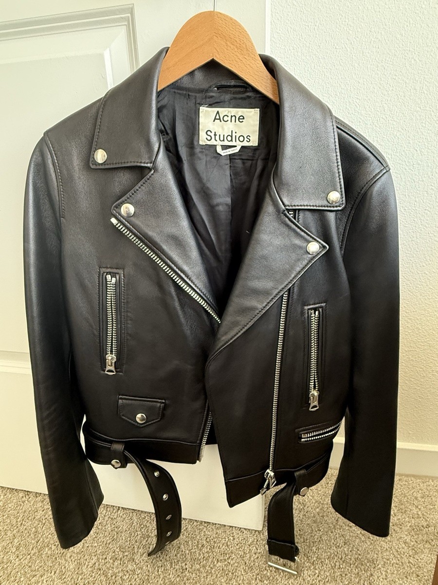 Acne Studios Women's Mock Leather Moto Jacket Size 40 | eBay