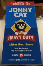 15 Jonny Cat Heavy Duty Jumbo Tear-Resistant Litter Box Liners