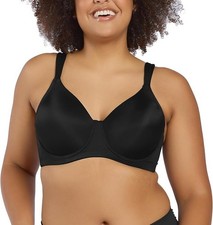 NWOT Black Leading Lady Brigitte Seamless Underwire T-shirt Bra 5028 Size 46F