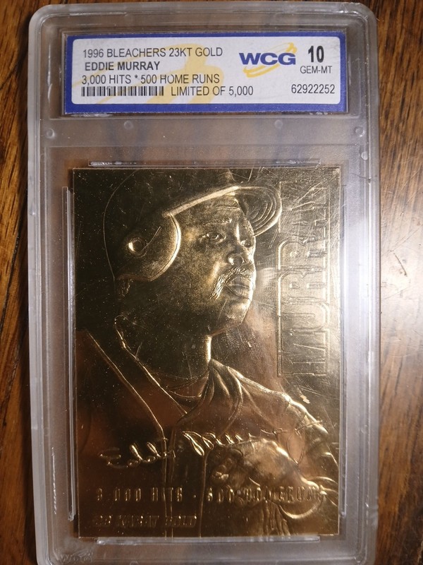 1996 bleachers 23k GOLD Eddie Murray LIMITED 5,000! GRADE 10