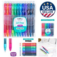 12 Count Retractable Gel Pens  Fine Point 0.5mm, Perfect for Everyday Writing