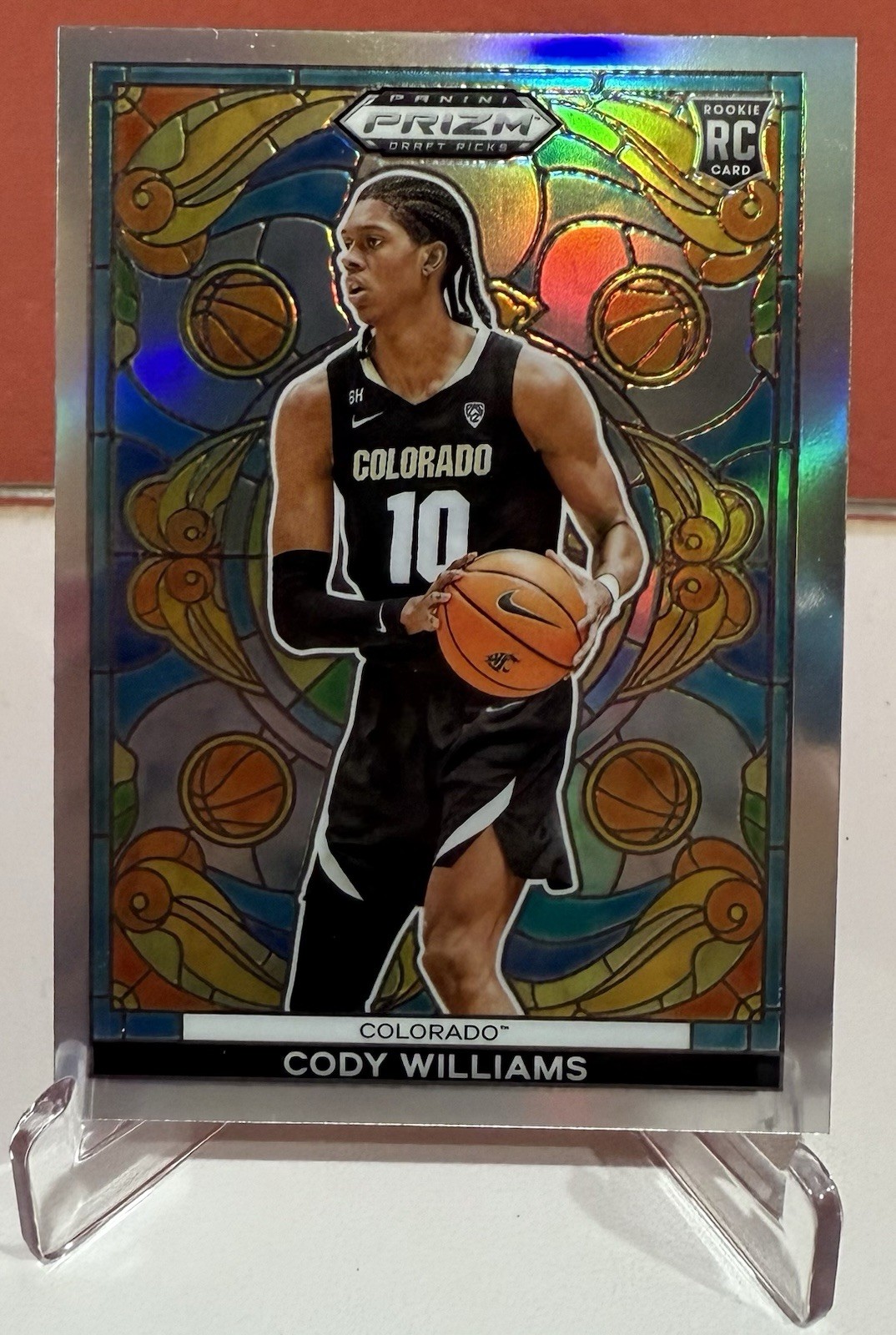 2024 Panini Prizm Draft Picks Cody Williams Stained Glass Case Hit RC Jazz