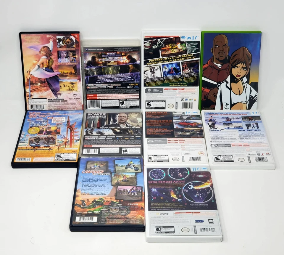 Lot of 10 Xbox, Wii, PS2, PS3 Games (GTA, Resident Evil, Final Fantasy, TMNT...) - Image 2 of 4