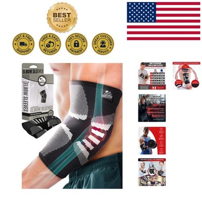 Elbow Brace for Tendonitis - 1 Pair Compression Sleeves for Recovery