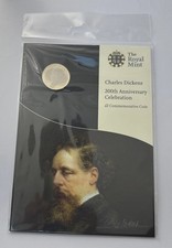 2012 The Royal Mint Charles Dickens UK Brilliant Uncirculated Two Pounds £2 coin