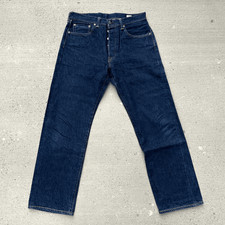 Levis 501 Jeans Mens W33 L32 Dark Indigo Deni...