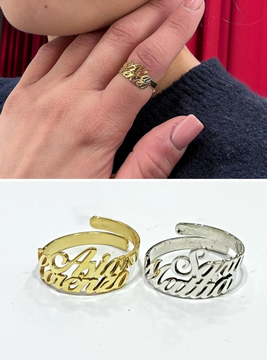 Anello in acciaio placcato oro 3 colori, per uomo e donna, 23 misure da