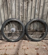 HUNT 45mm Carbon Road Bike Wheels Plus Vitoria Corsa 25mm Tyres