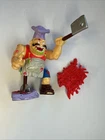 Vtg 1990 TMNT Teenage Mutant Ninja Turtles Pizza Face Action Figure  Accessories