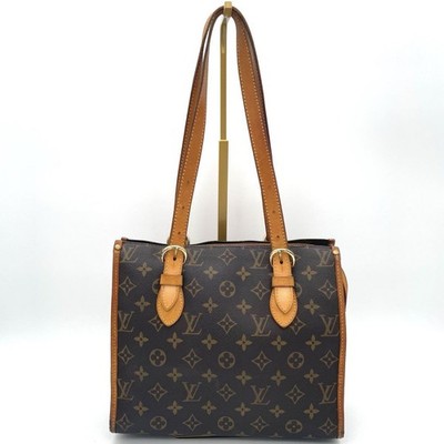 Louis Vuitton Women's Monogram Canvas Popincourt Haut Tote Bag Brown COA