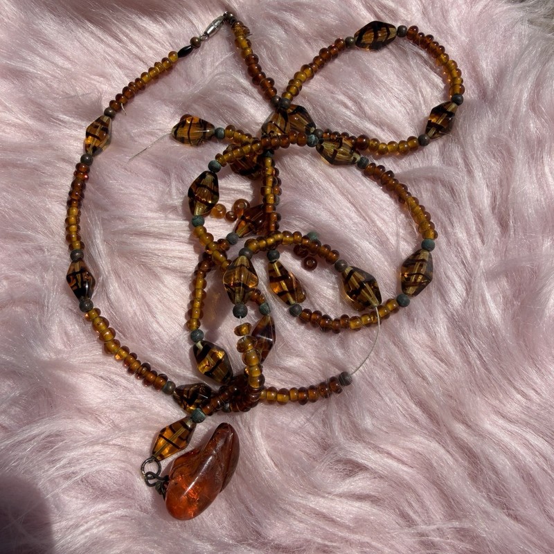 Amber necklace and glass beads need to repair