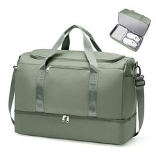 Travel Duffle Bag,Carry on Overnight Weekend Bag with Extra Large Olive Green