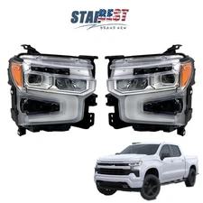 Left+Right Side Headlights For Chevrolet Silverado 1500 LTZ RST 2022-2024 LED