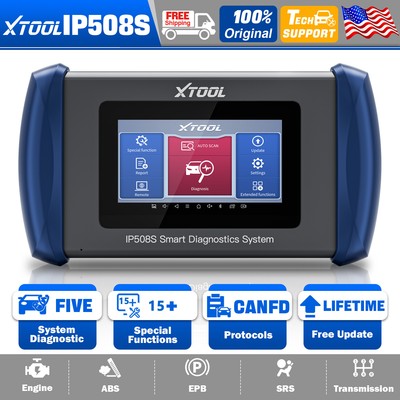 XTOOL IP508S OBD2 Scanner 5 Systems Car Diagnostic Tool CANFD EPB ABS SRS Engine