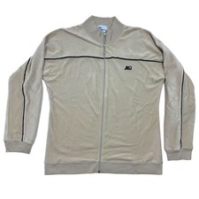 Woman's Jlo Jennifer Lopez Tan Beige Logo Soft Zip-up Jacket W/ Collar Size 2x