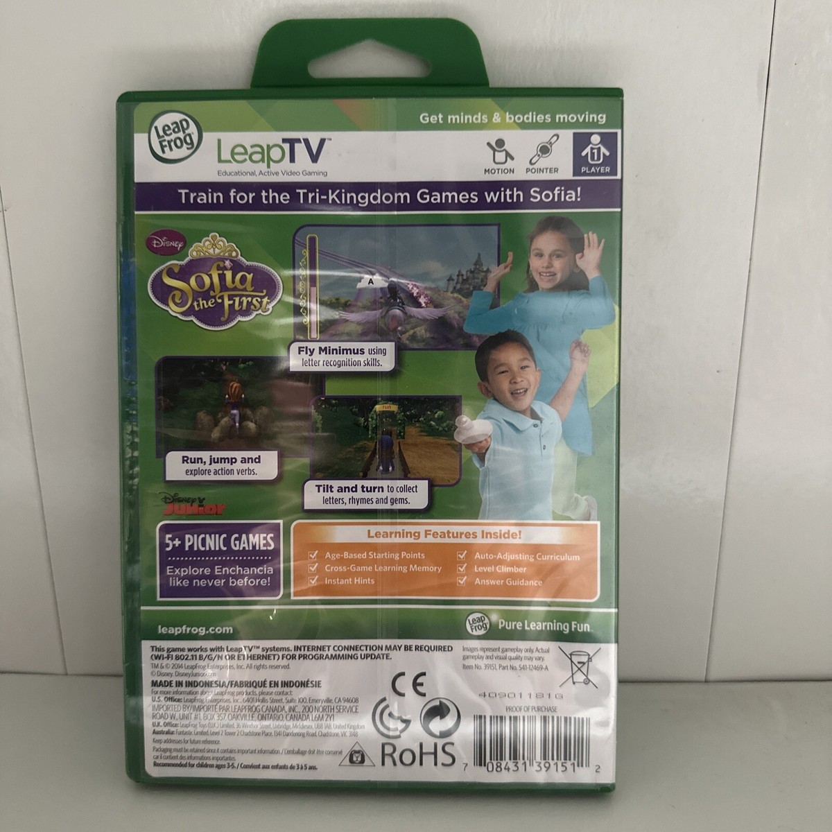 💥NEW💥 LeapFrog LeapTV Disney Sofia The First Educational Active