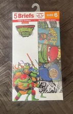 Teenage Mutant Ninja Turtles 5 Pack Boys Character Underwear briefs Size 6