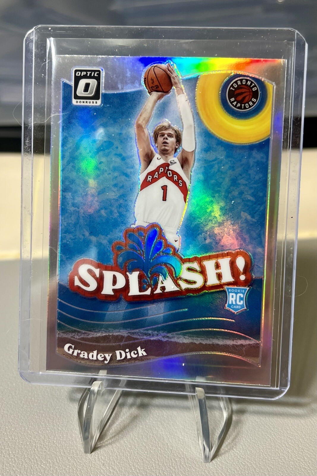 2023-24 Panini Donruss Optic Gradey Dick Splash Rookie Card Silver Prizm Holo