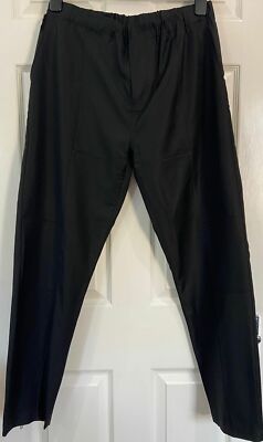 GIVENCHY PARIS Hose Pants schwarz 100% Wolle Gummibund Tapered Leg M