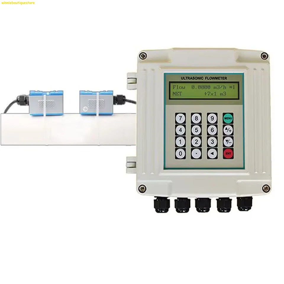 Ultrasonic Flow Meter Clamp On Flow Sensor Water Flowmeter DN15-DN6000mm 0-160℃ - Image 3 of 4