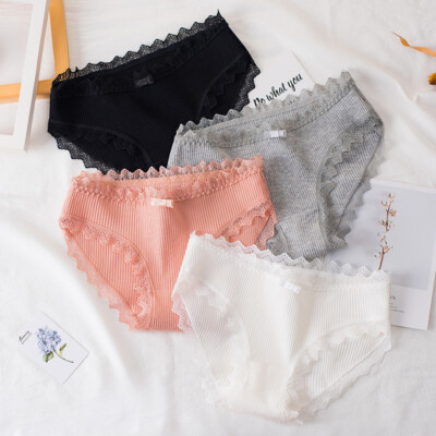 Soft Breathable Ladies Underwear Low Waist Lingerie Briefs Panties 9 pcs