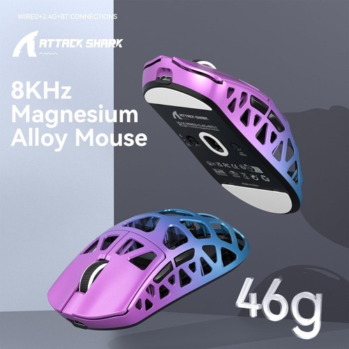 ATTACK SHARK R3 46g Magnesium Alloy Mouse, PixArt PAW3395 BT/2.4G/Wired,26000DPI - Picture 17 of 64