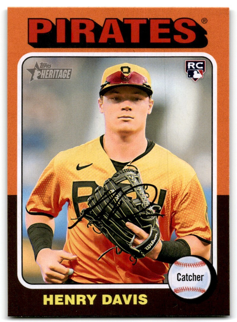 2024 TOPPS HERITAGE IMAGE VARIATION HENRY DAVIS RC PITTSBURGH PIRATES #415