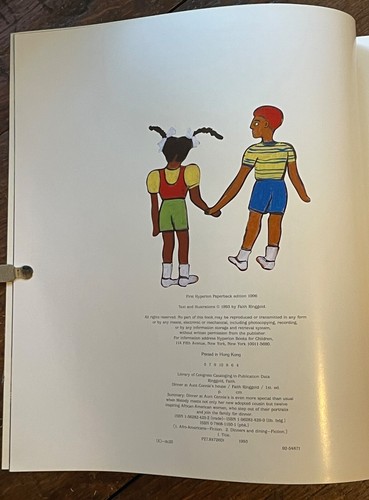 SIGNED - DINNER AT AUNT CONNIE'S HOUSE - Faith Ringgold, 1st Ed 1996 - Imagen 5 de 8