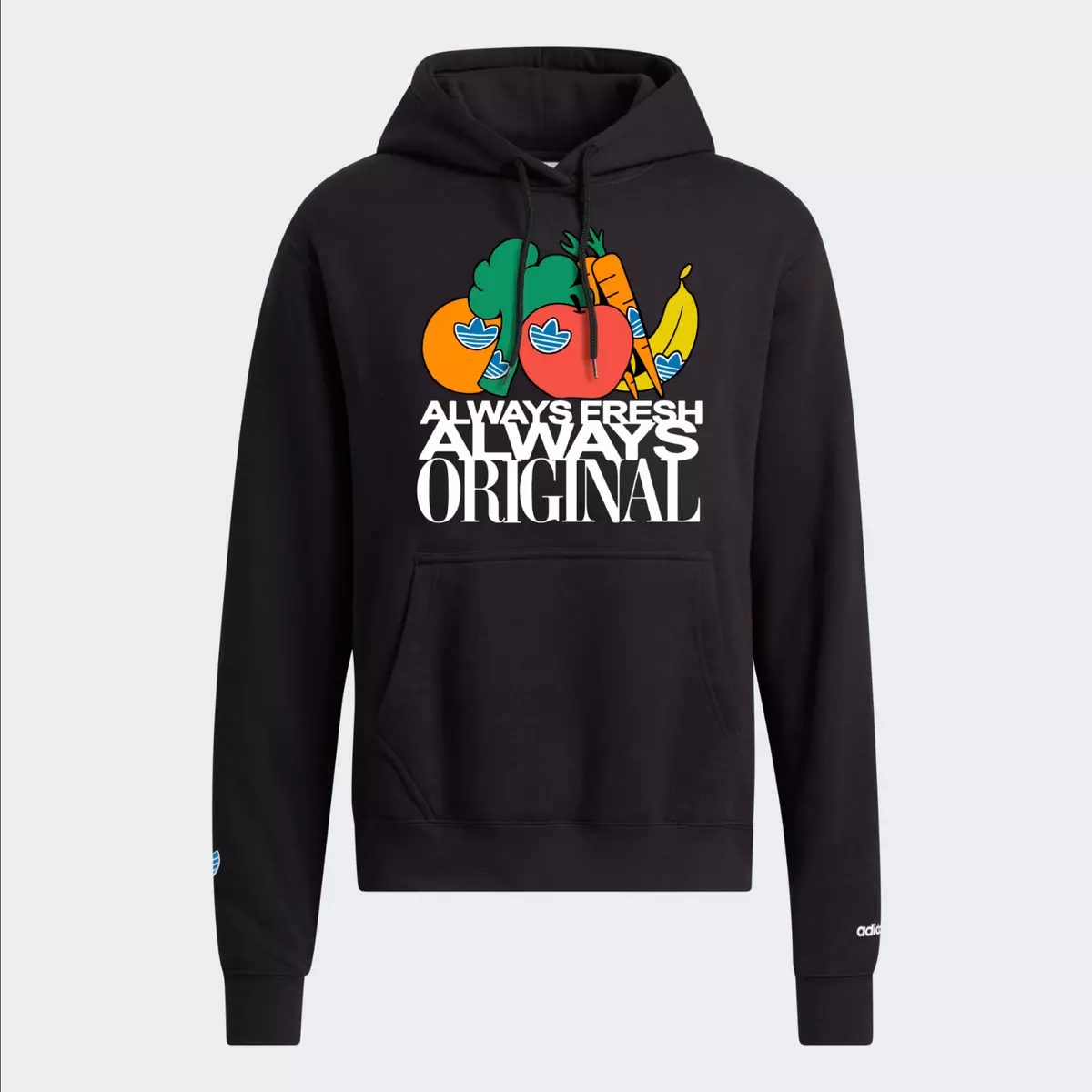 adidas Originals Always Fresh Vegatables Fruit Cozy Fleece Hoodie Black HD5259